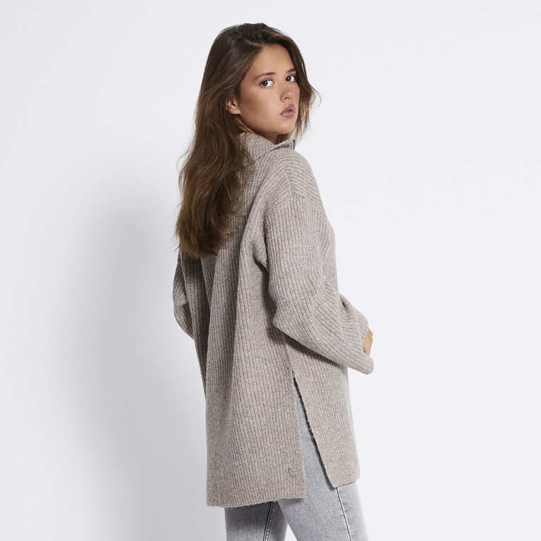 Ribbineulepusero "Half Zip Sweater"